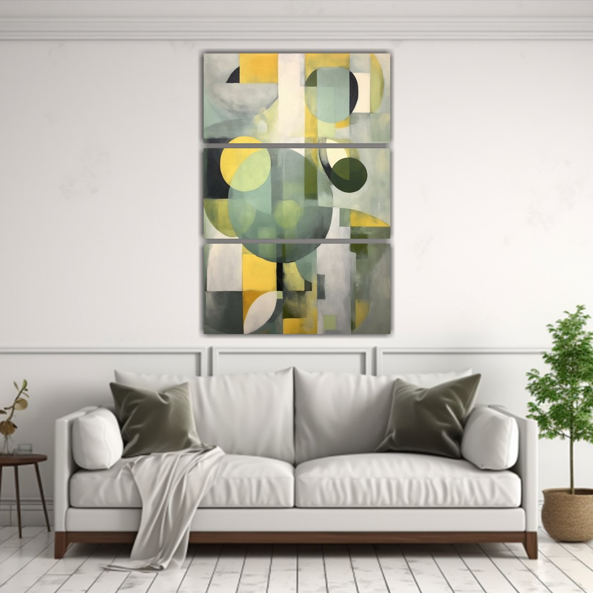 PINTURA ABSTRACTA DE FORMAS ORGÁNICAS EN LIENZO 60X90 CM - 2