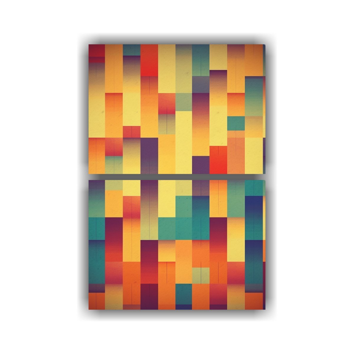 PINTURA DECORATIVA URBANA RETRO CON FONDO DE 60X80 CM - 1