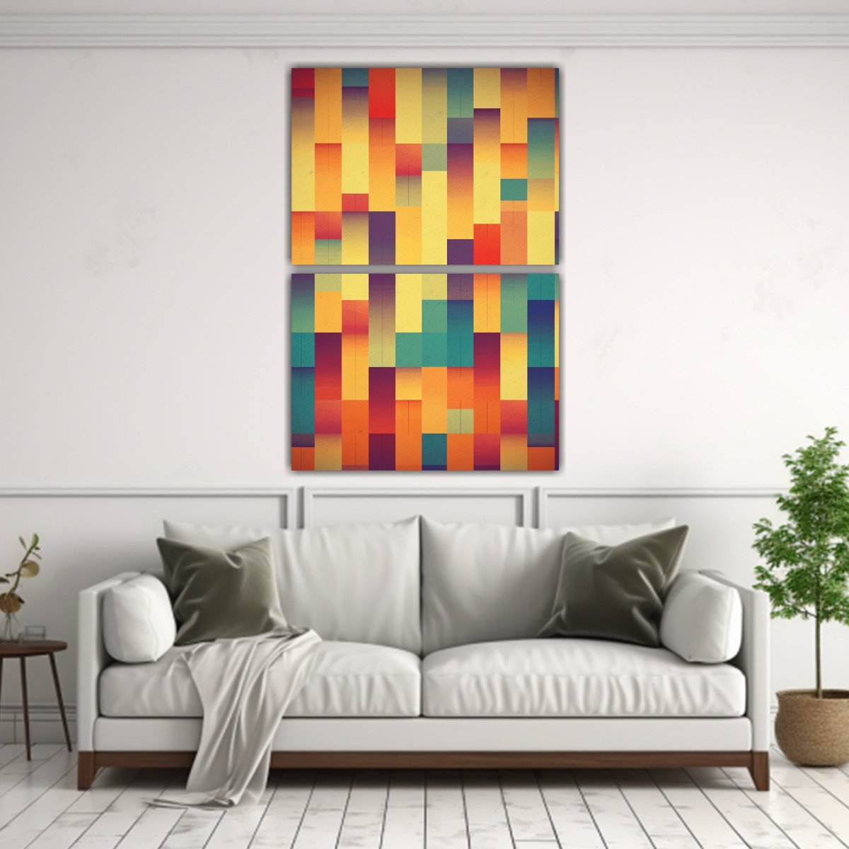 PINTURA DECORATIVA URBANA RETRO CON FONDO DE 60X80 CM - 2