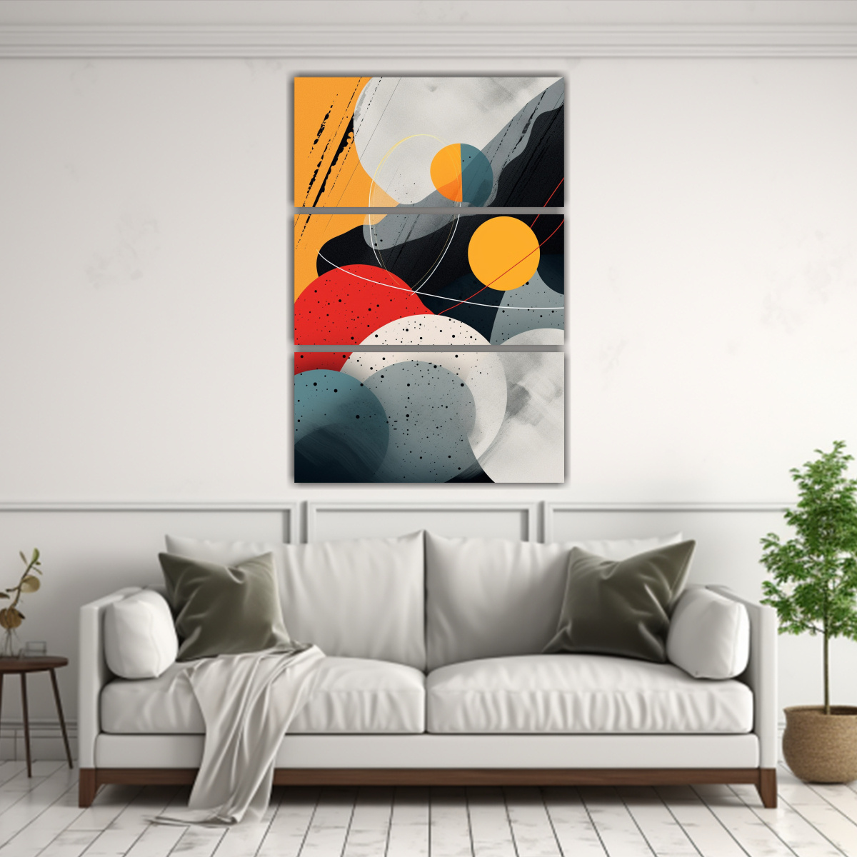 COMPOSICIÓN ARTESANAL: ARTE ABSTRACTO CON DIORITA 60X90 CM - 2