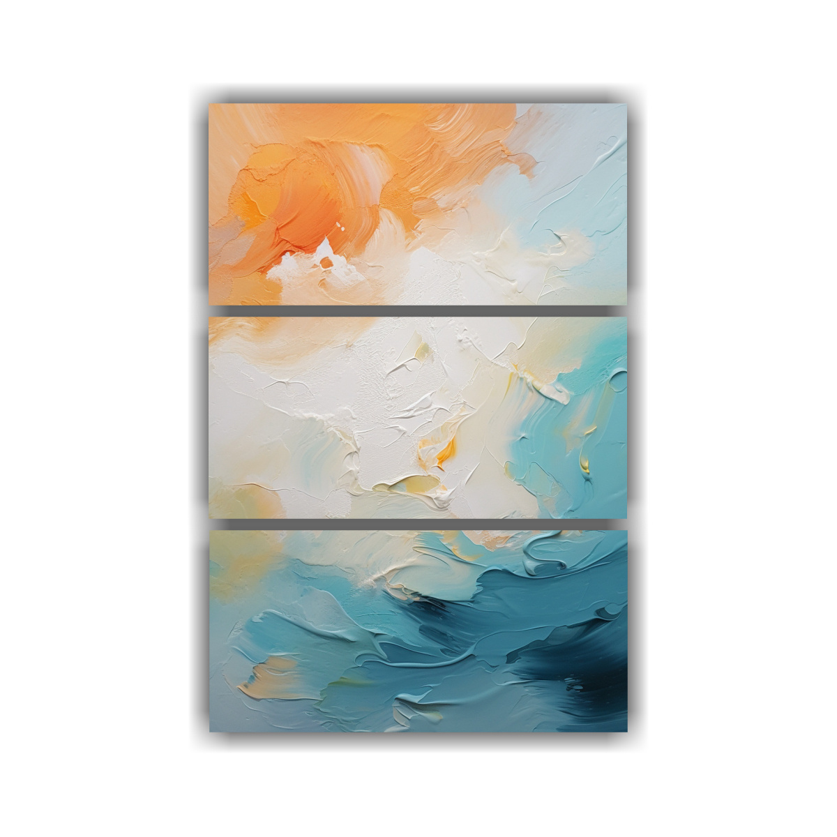 PINTURA ABSTRACTA EN ACRÍLICO Y ÓLEO, TRES 100X150 CM - 1