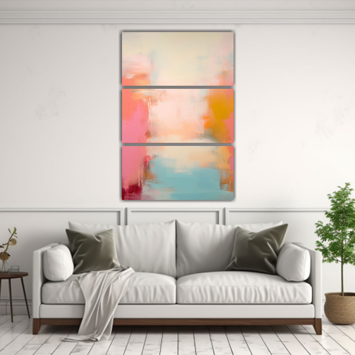 CONJUNTO 3 CUADROS DISEÑO ESPACIO PINTURA 120X180 CM - 2