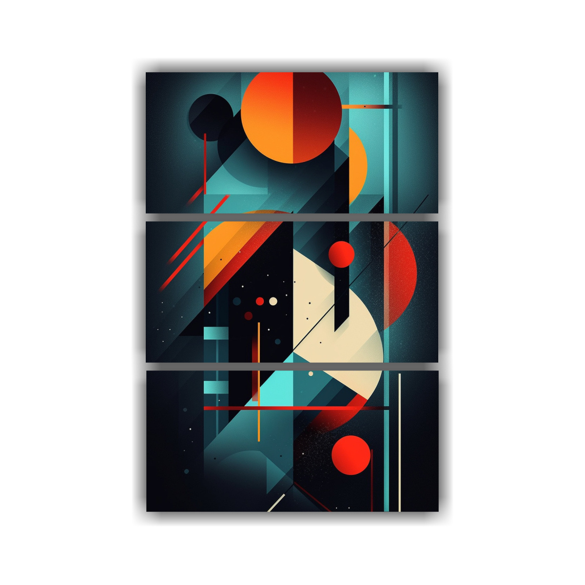 PINTURAS ABSTRACTAS DE COMPOSICIÓN URBANA CON 80X120 CM - 1