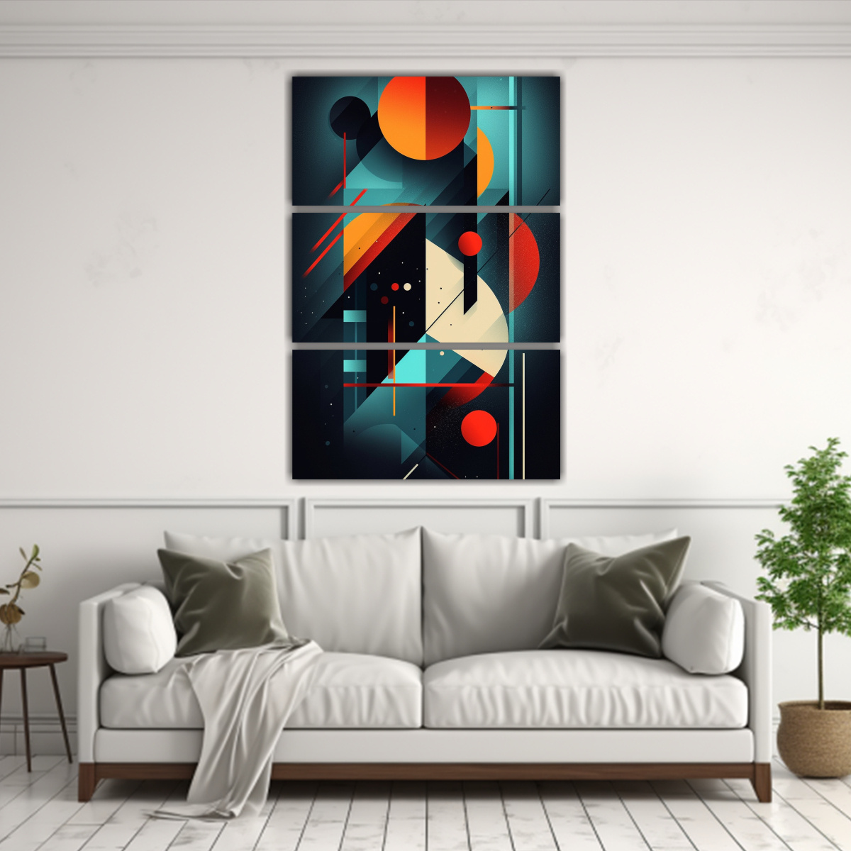 PINTURAS ABSTRACTAS DE COMPOSICIÓN URBANA CON 80X120 CM - 2