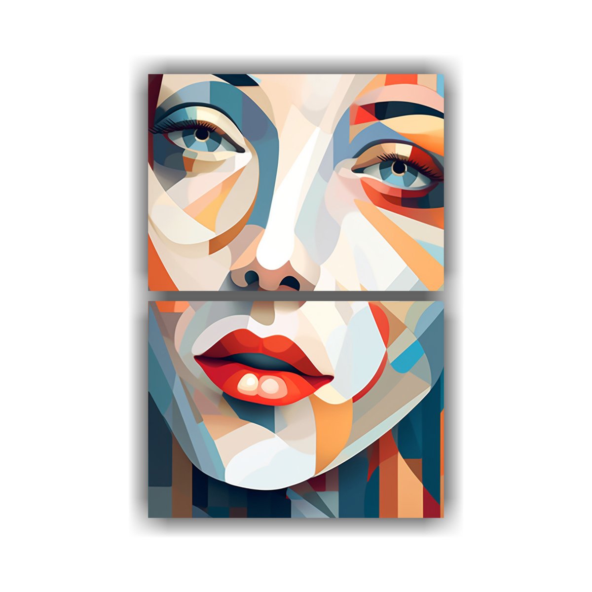 CUADRO ARTE GRÁFICO ABSTRACTO CON FORMAS 45X60 CM - 1