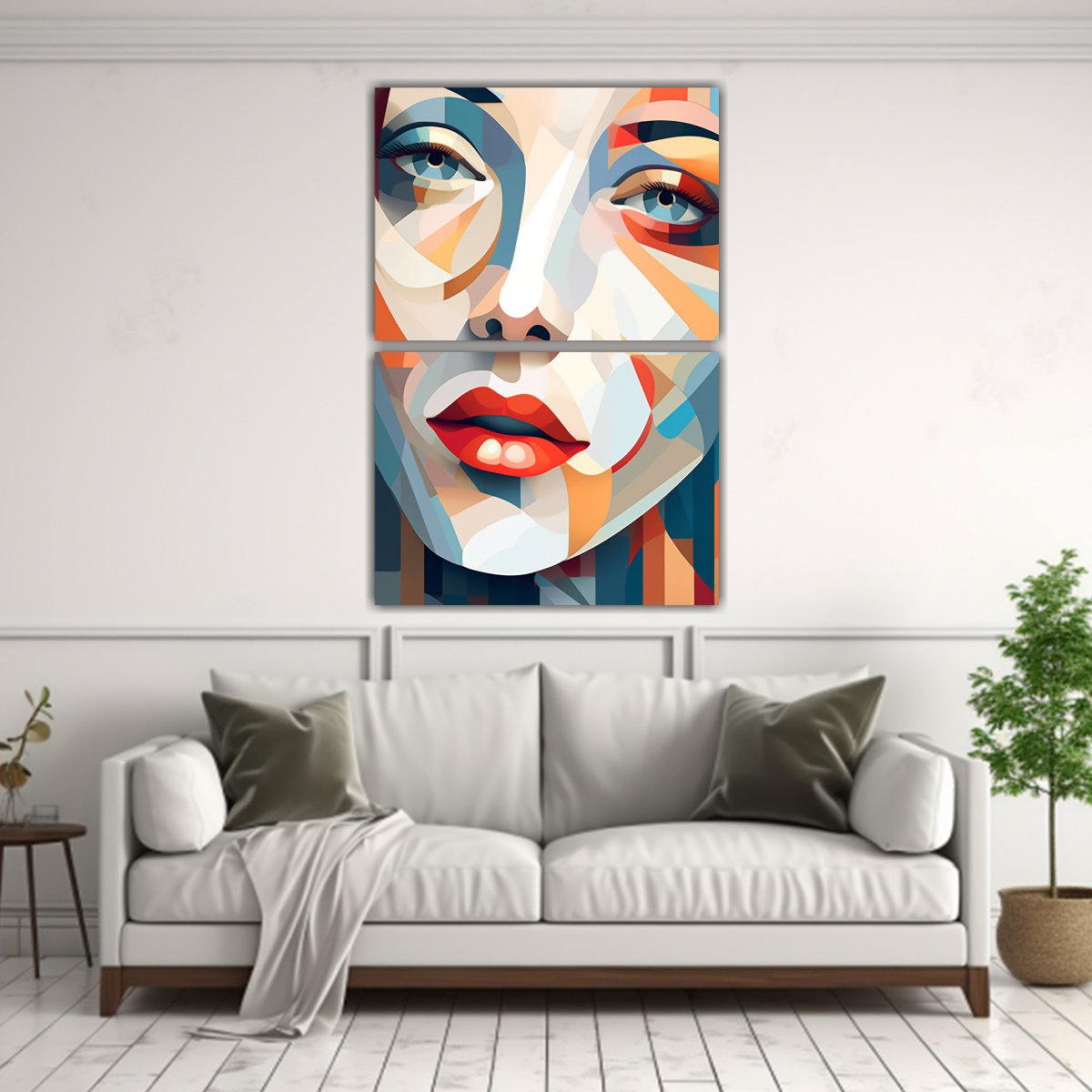 CUADRO ARTE GRÁFICO ABSTRACTO CON FORMAS 45X60 CM - 2