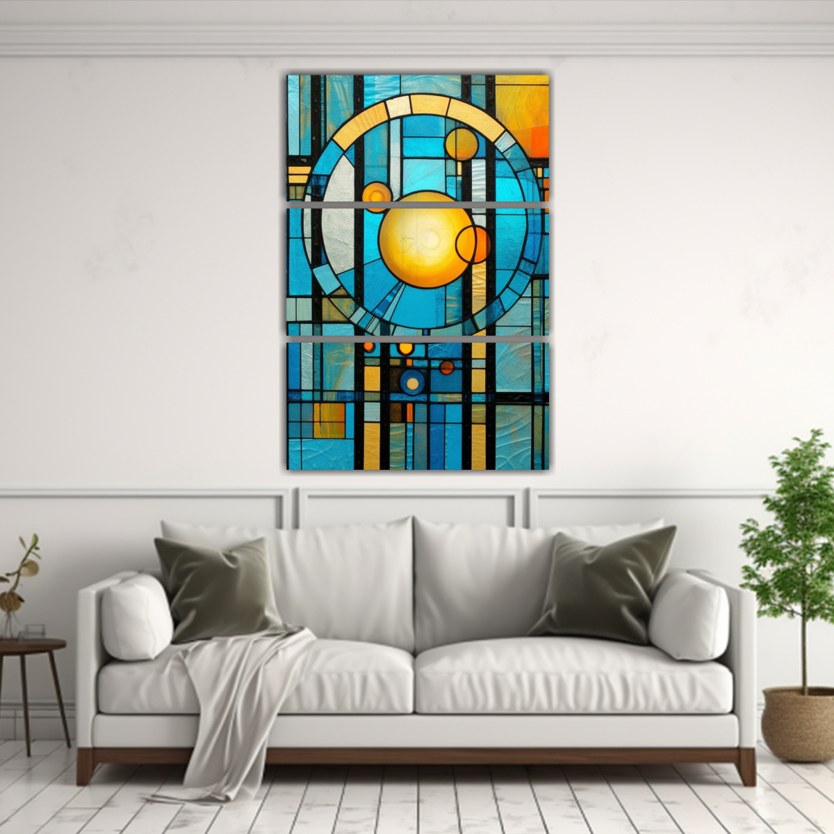 CUADROS CONCEPTUALES REFLEJO C ARTE DE VIDRIERAS 70X105 CM - 2