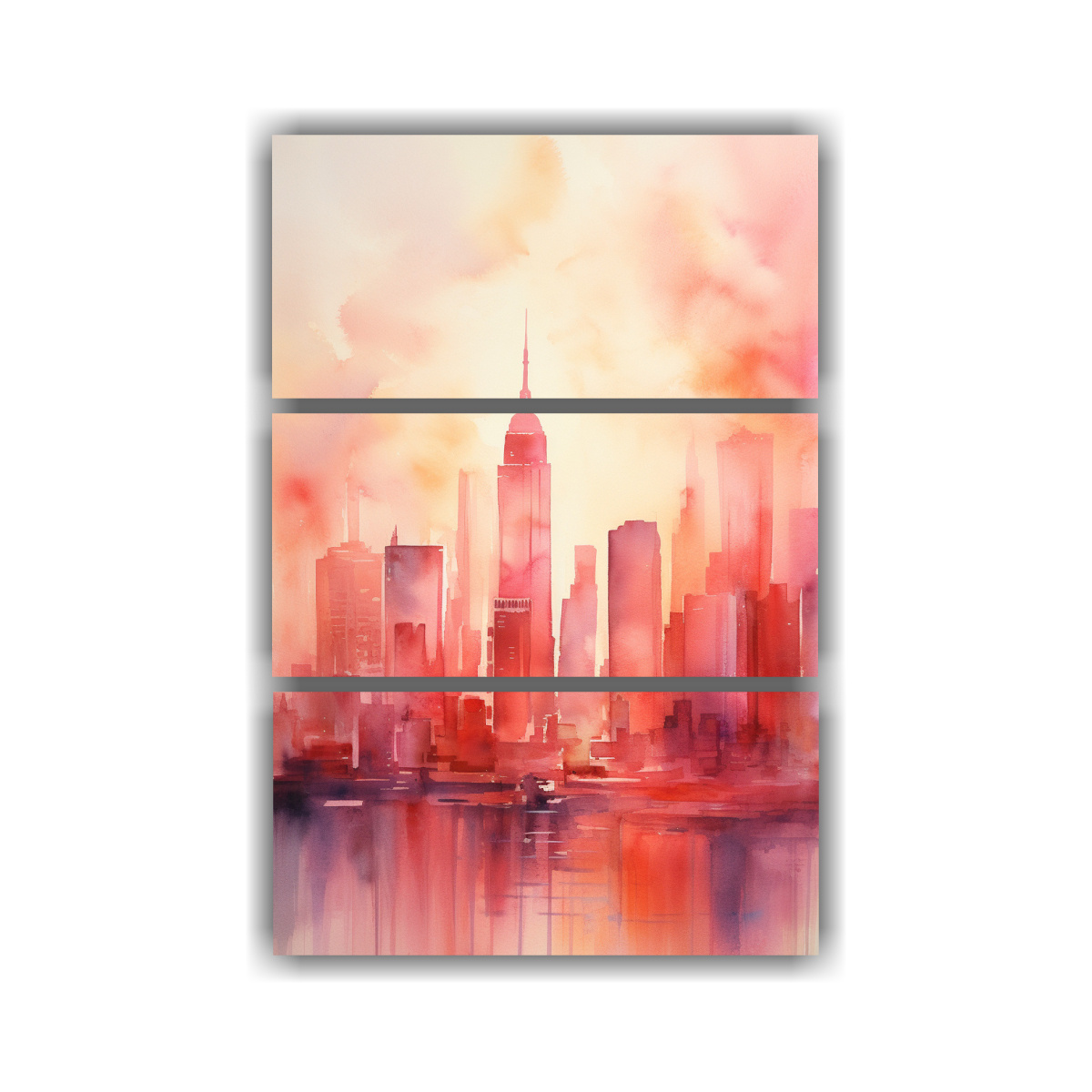 PINTURAS DECORATIVAS DE MANHATTAN, CIUDAD 50X75 CM - 1