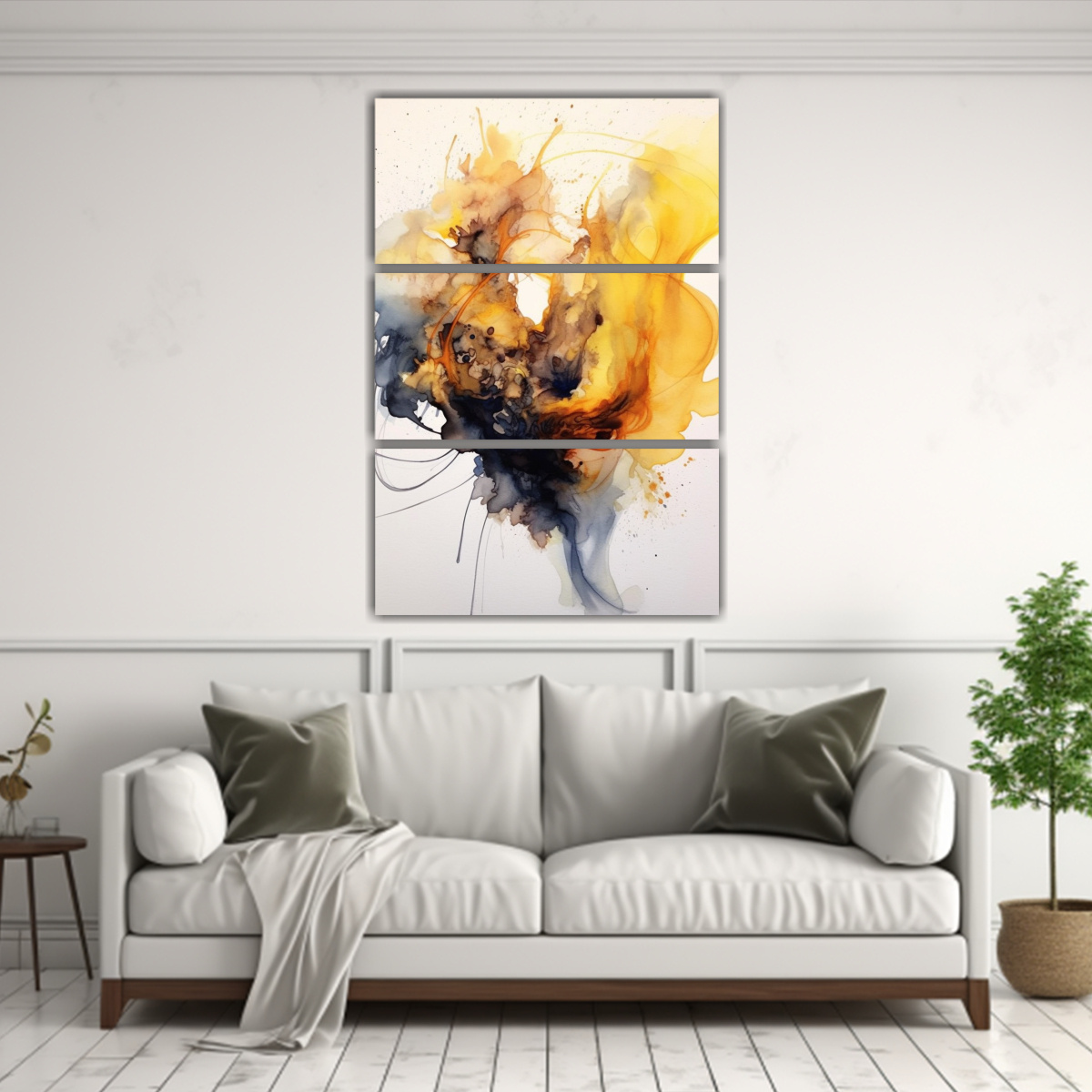 PINTURA TEMÁTICA DE CRIATURA AMARILLA Y MARRÓN 120X180 CM - 2