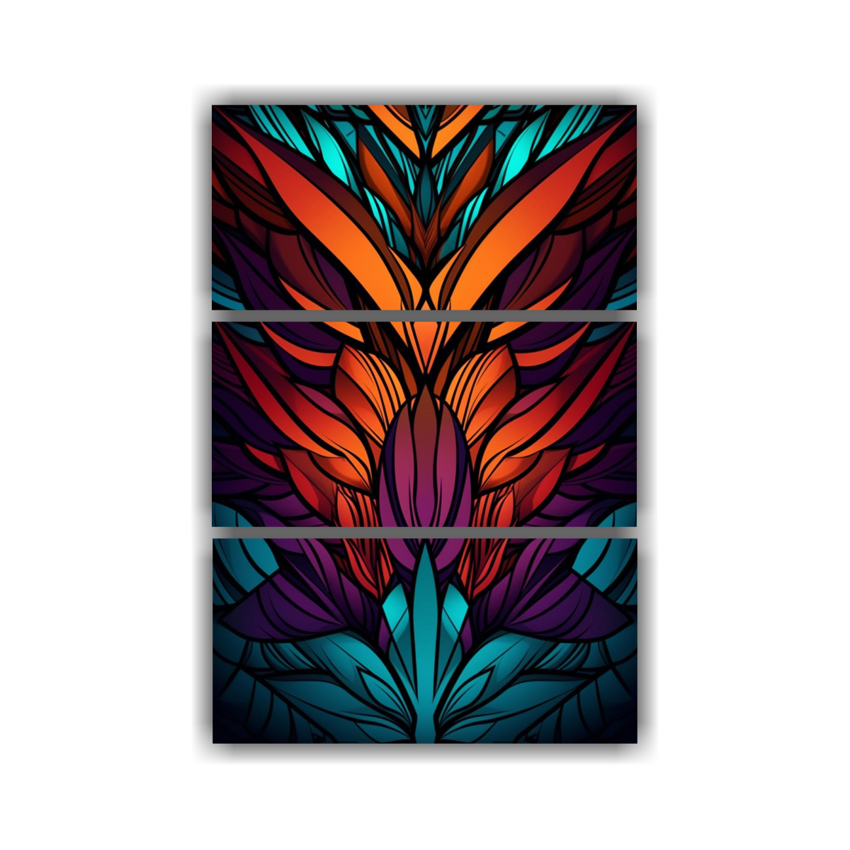 CONJUNTO DE 3 LIENZOS FORMA DIMENSIONES IMAGEN DE 120X180 CM - 1