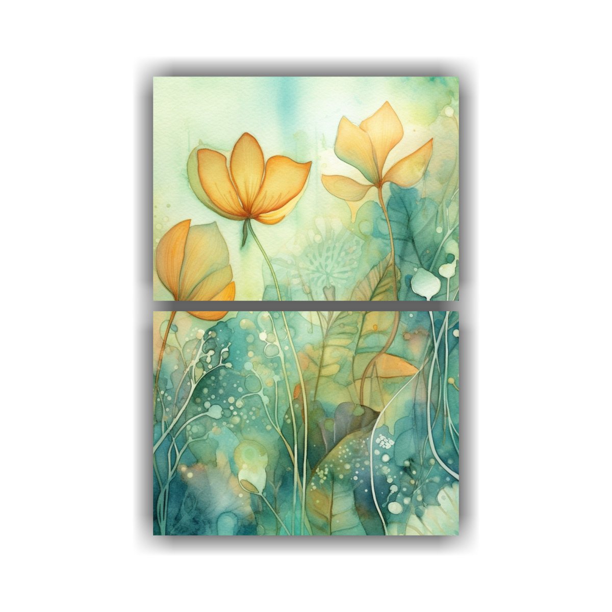 DOS LIENZOS VINTAGE NATURALEZA VIVA PARA UNA 120X160 CM - 1