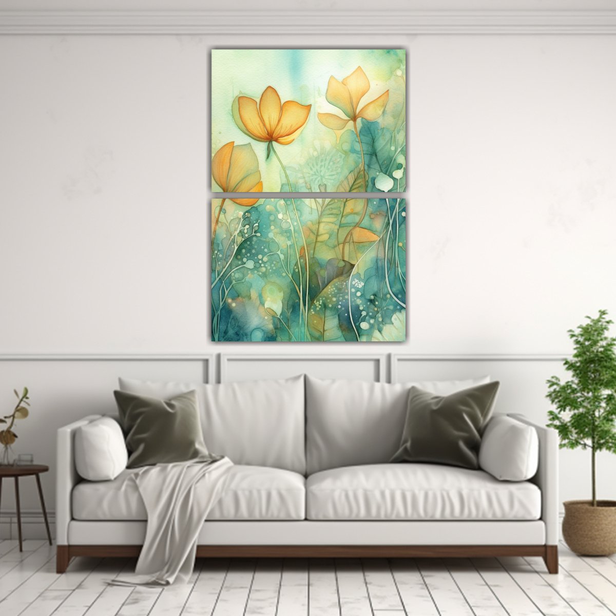 DOS LIENZOS VINTAGE NATURALEZA VIVA PARA UNA 120X160 CM - 2