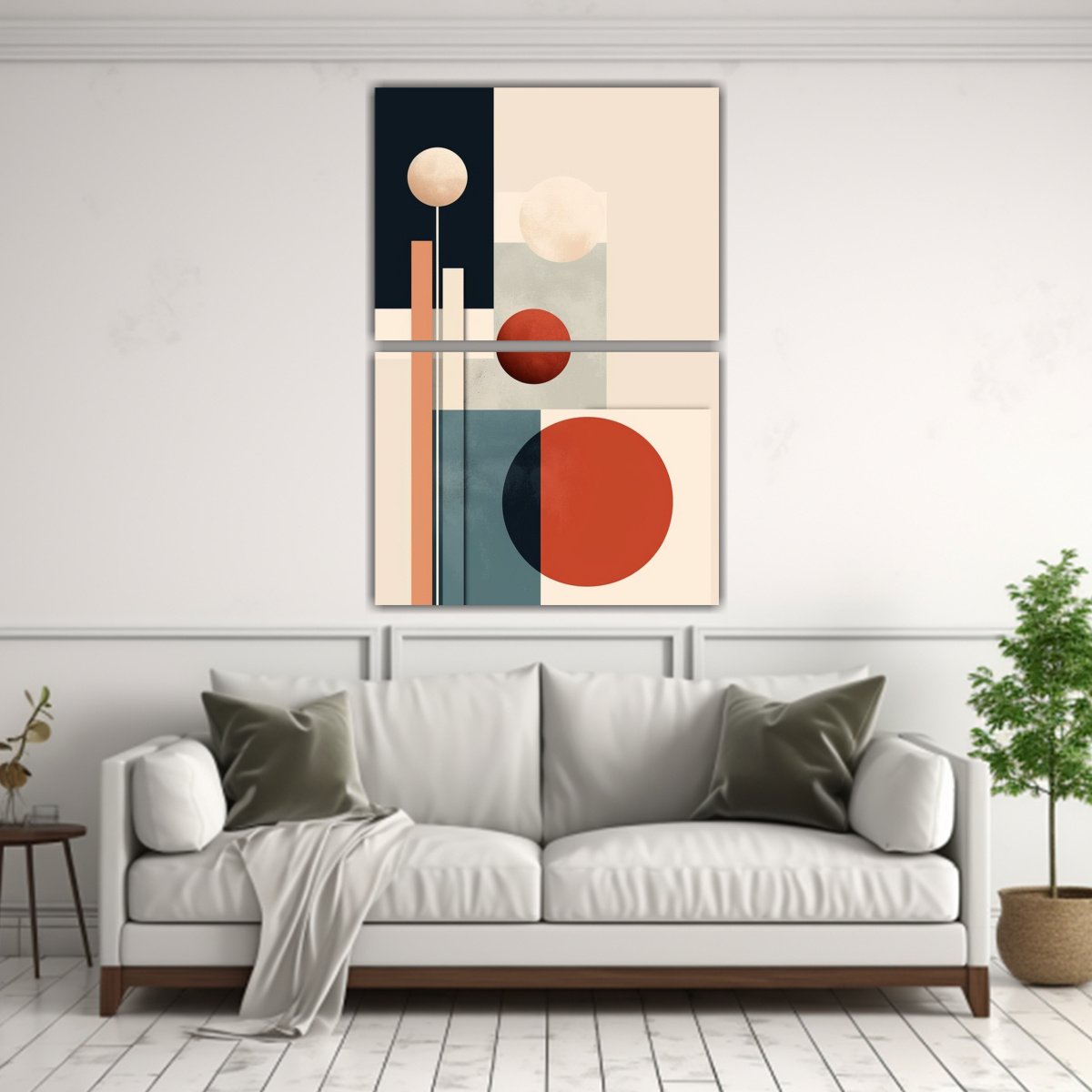PINTURAS DECORATIVAS ABSTRACTAS MINIMALISTAS Y 80X120 CM - 2