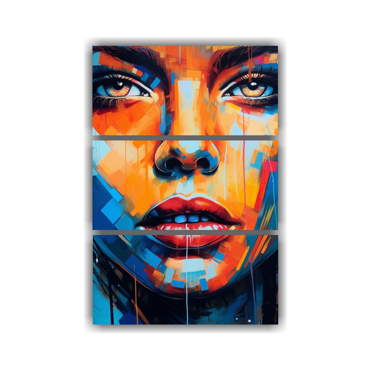 PINTURA MULTICOLOR MUJER BLANCA OBRA MAESTRA SET 70X105 CM - 1