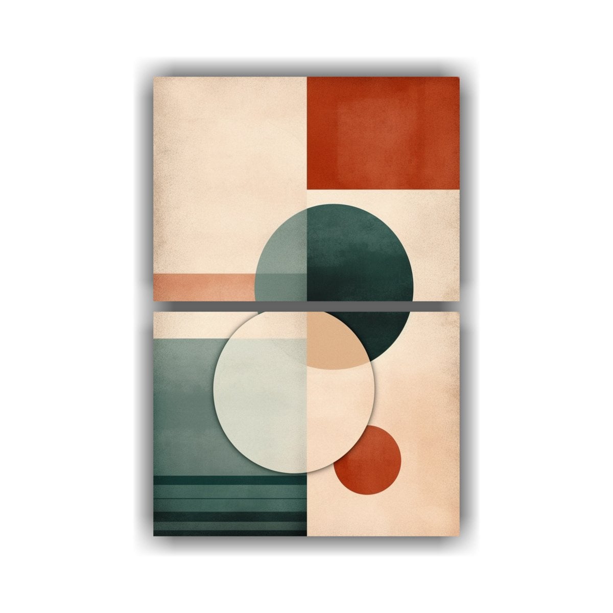 CONJUNTO 2 LIENZOS ARMONÍA COLORES ESTILO 40X60 CM - 1