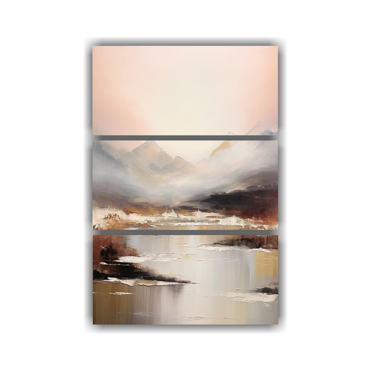 CUADRO ABSTRACTO PAISAJE ESTILO SERENO EN LIENZO 120X180 CM - 1
