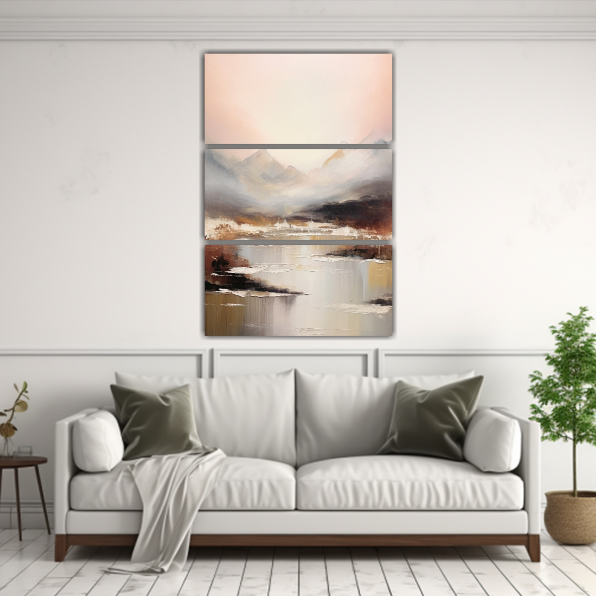 CUADRO ABSTRACTO PAISAJE ESTILO SERENO EN LIENZO 120X180 CM - 2
