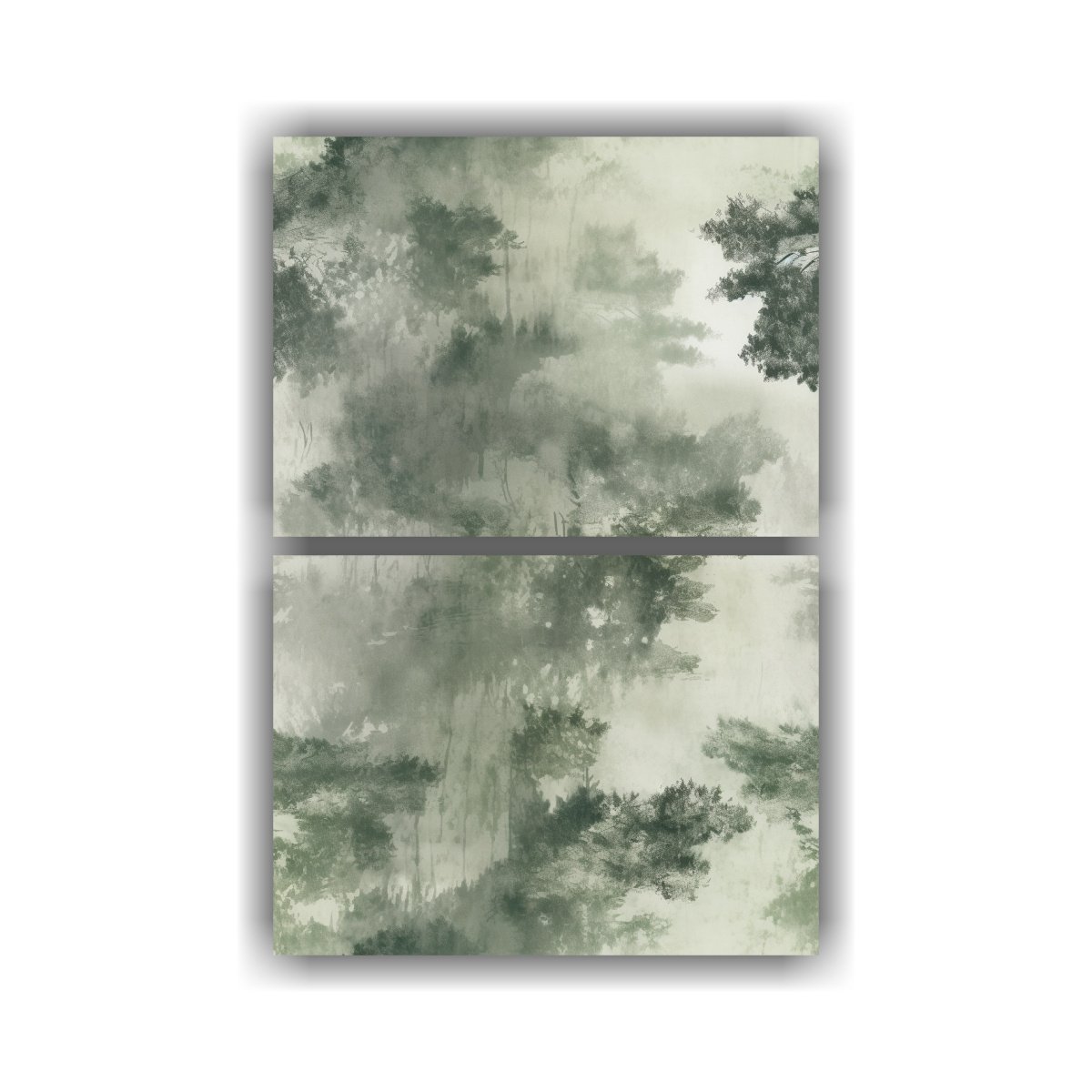 ARTES DE PARED EXQUISITAS DE ÁRBOLES EN NIEBLA 40X60 CM - 1
