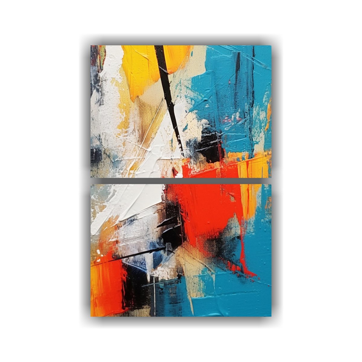 PINTURAS ABSTRACTAS EN LIENZO CON LÍNEAS GRUESAS 120X160 CM - 1