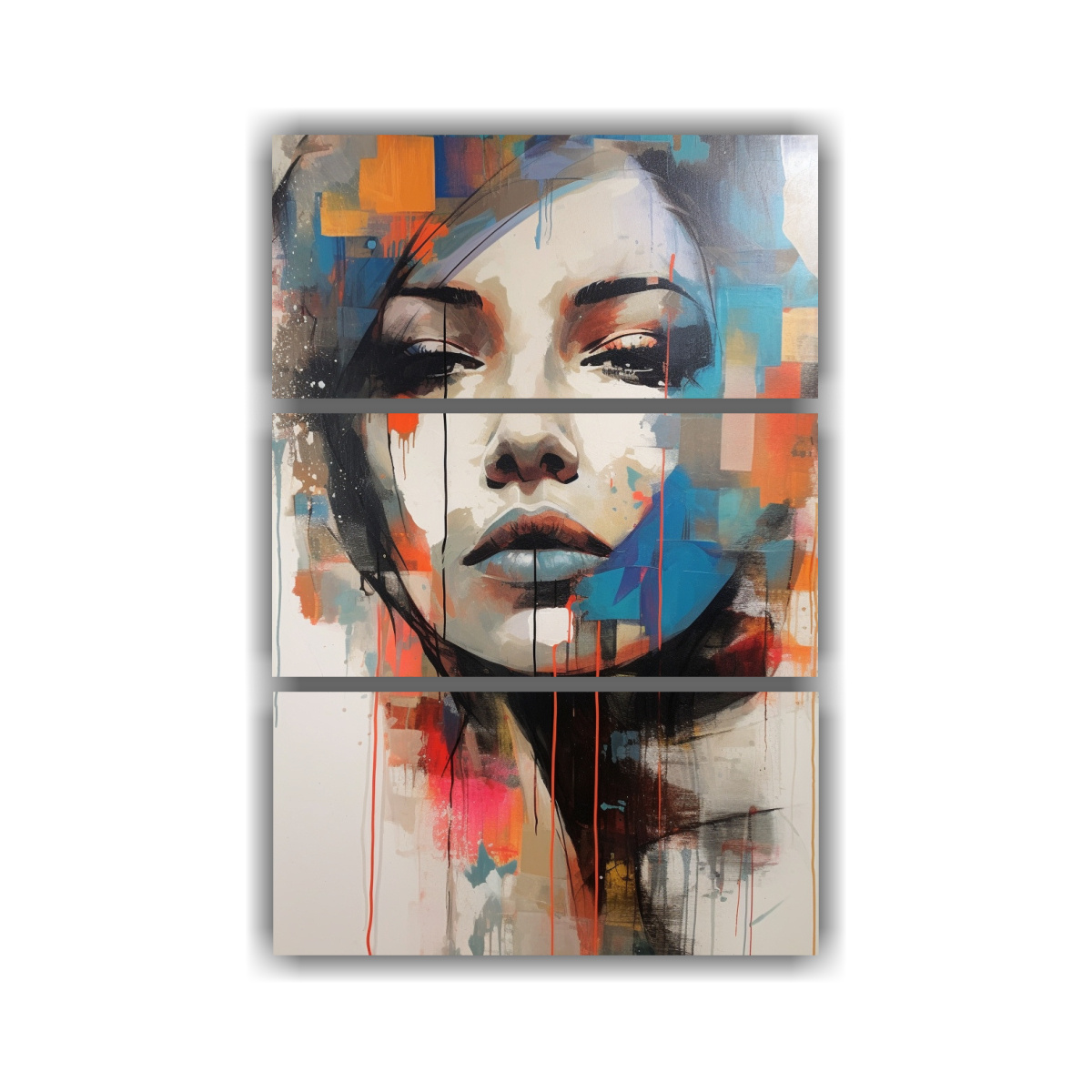 CUADRO ABSTRACTO COMBINACIÓN MEJORA PINTURA 70X105 CM - 1