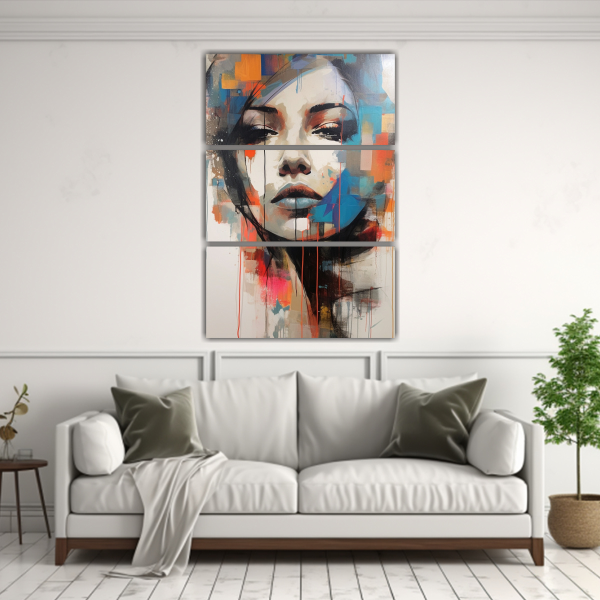 CUADRO ABSTRACTO COMBINACIÓN MEJORA PINTURA 70X105 CM - 2