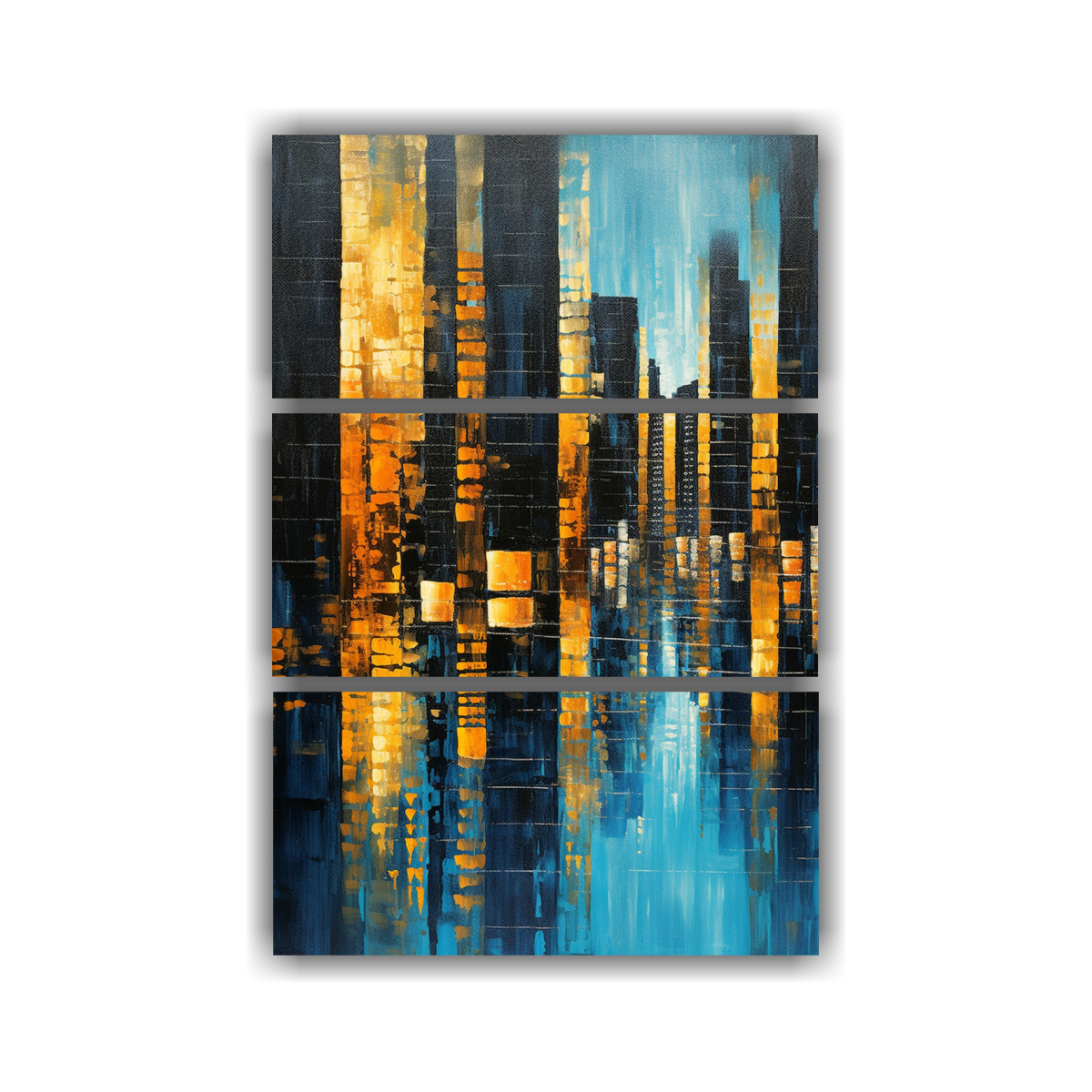 PINTURA ACRÍLICA DE 3 CUADROS CONCEPTUAL 40X60 CM - 1