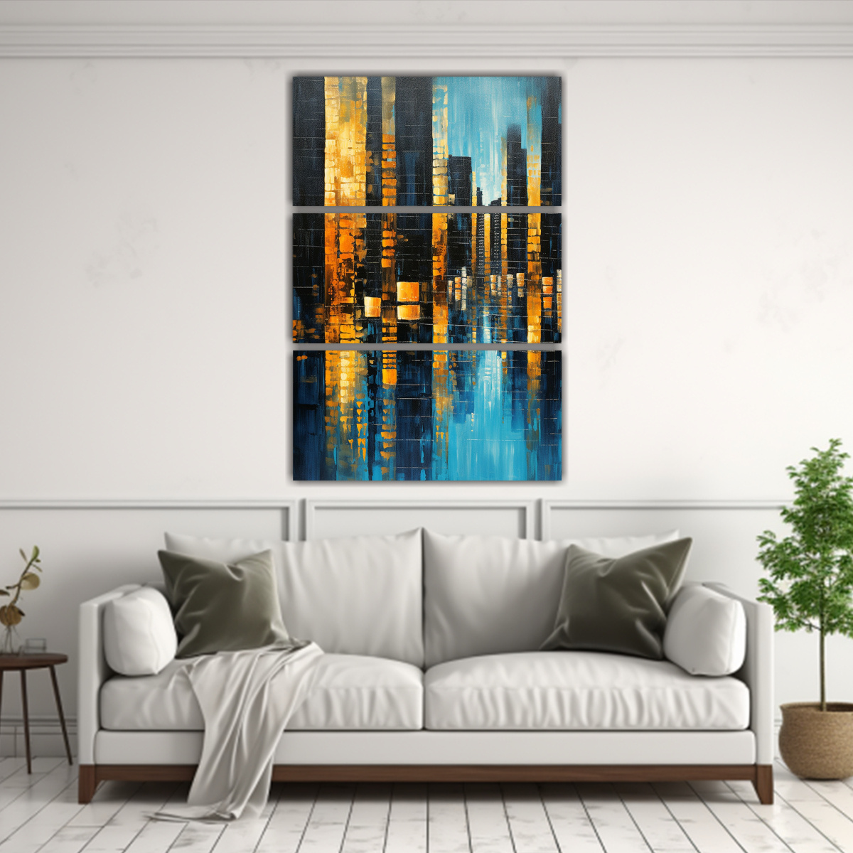 PINTURA ACRÍLICA DE 3 CUADROS CONCEPTUAL 40X60 CM - 2