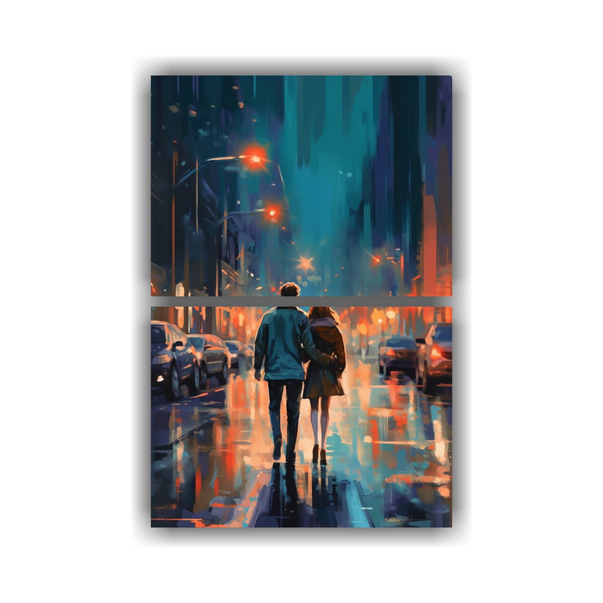 CUADRO MOVIMIENTO MOTIVO PAREJA CAMINANDO 80X120 CM - 1