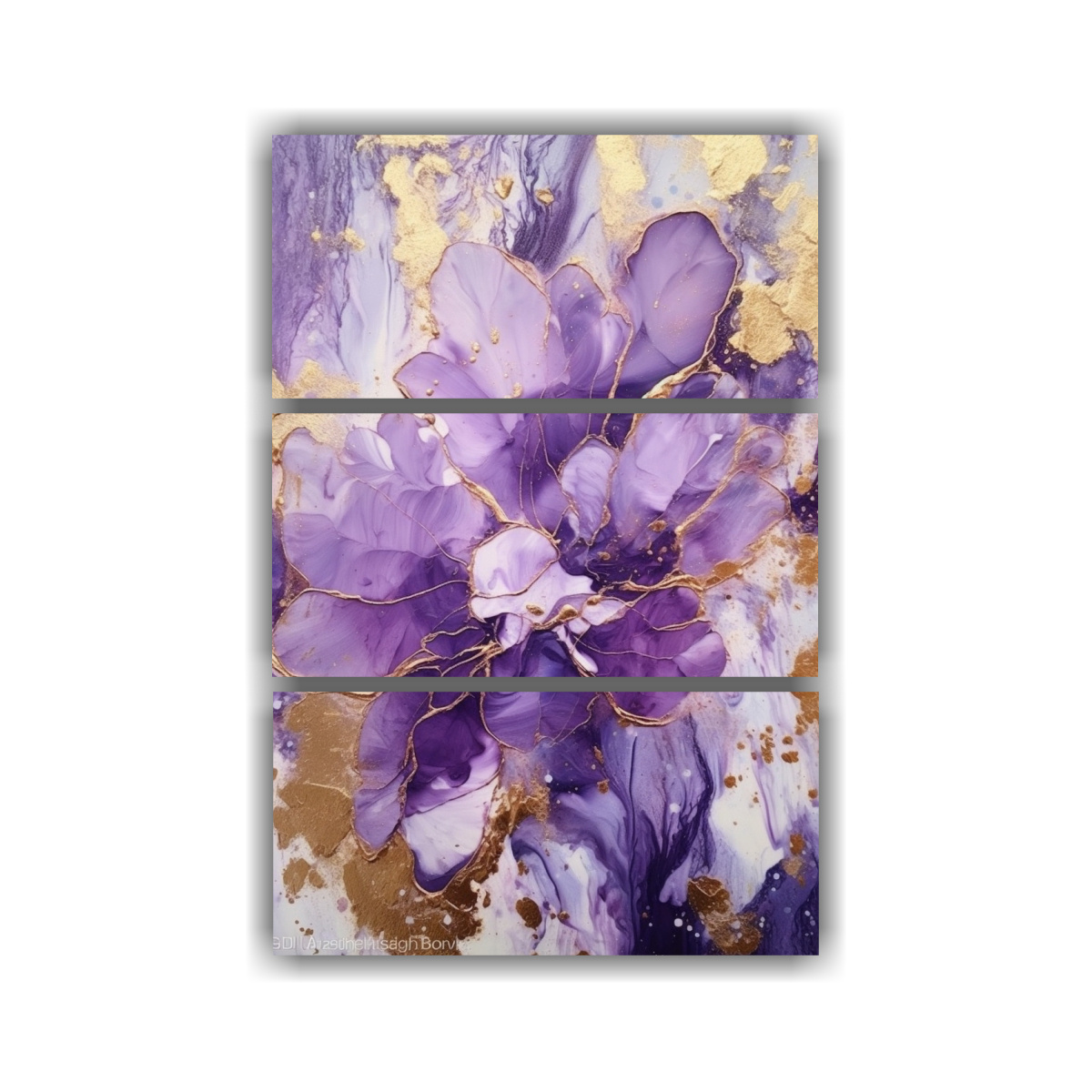 TRÍPTICO CALIDOS ELEGANTE: PINTURA AL ÓLEO 70X105 CM - 1