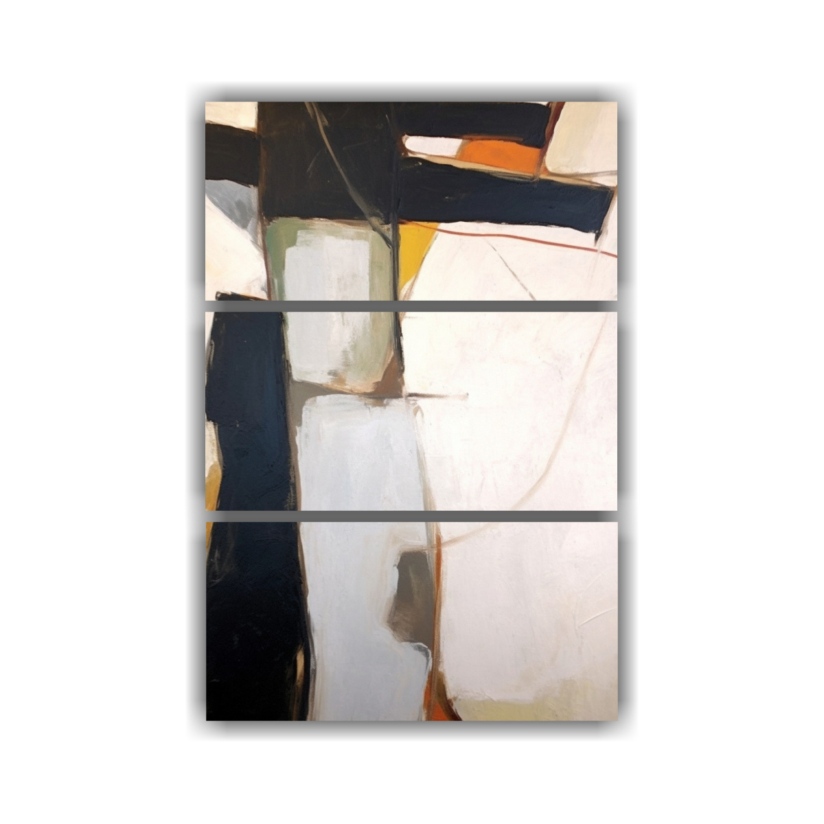 PINTURA LIENZO ESTILO KLINE Y RICHARD TRES 100X150 CM - 1