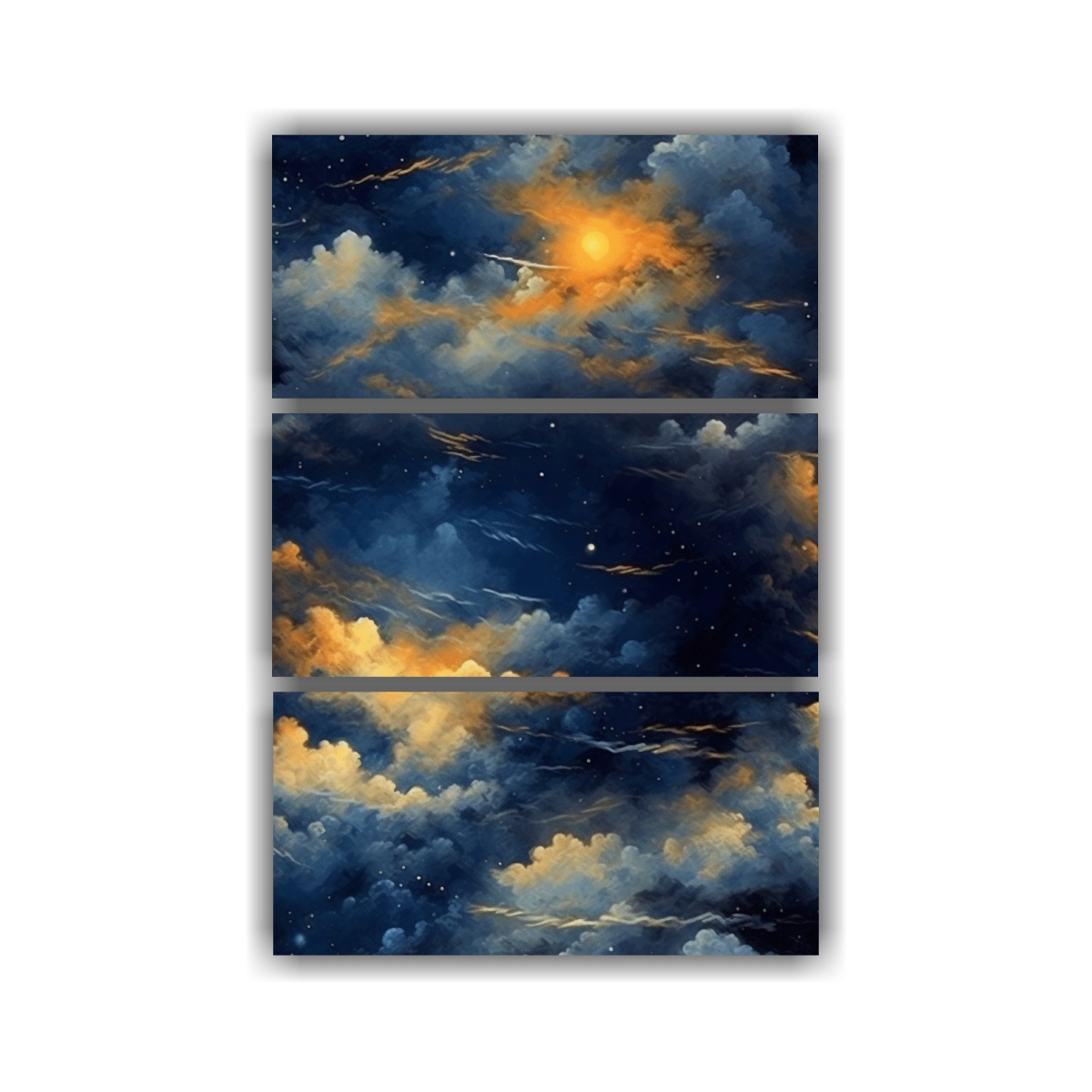 PINTURA PAISAJÍSTICA OSCURA CON EFECTO VISUAL 100X150 CM - 1