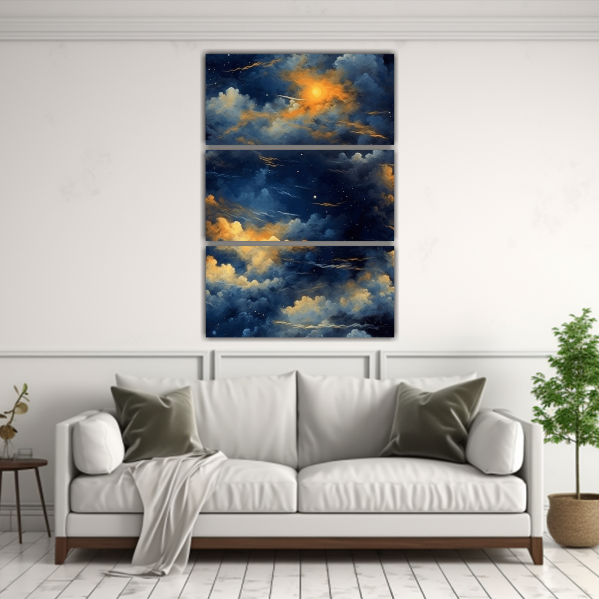 PINTURA PAISAJÍSTICA OSCURA CON EFECTO VISUAL 100X150 CM - 2