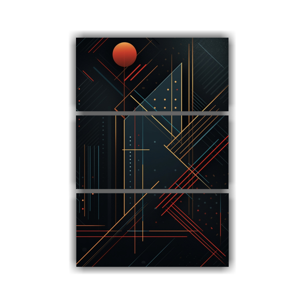 LIENZOS DE TELA COLORES LINDA GEOMETRÍA ESTILO 50X75 CM - 1