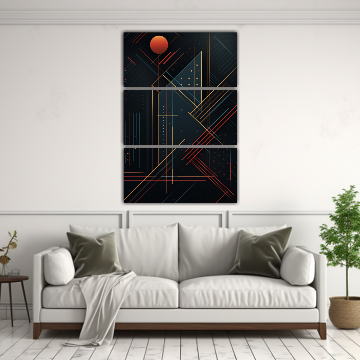 LIENZOS DE TELA COLORES LINDA GEOMETRÍA ESTILO 50X75 CM - 2