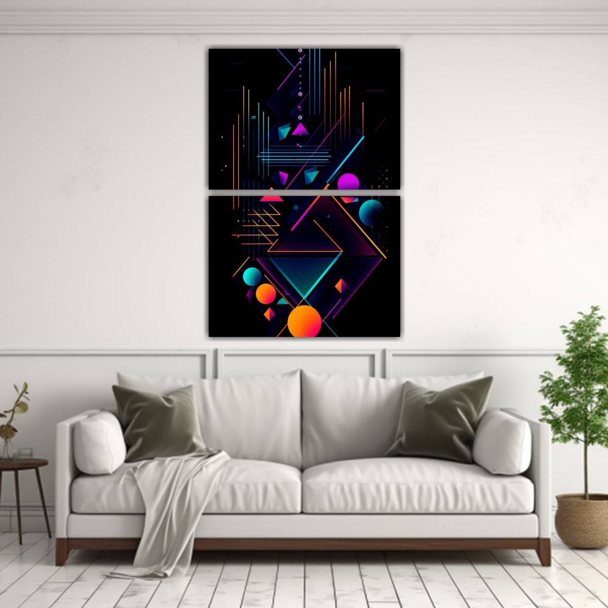 PINTURAS DE DECORACIÓN MODERNAS CON FORMAS 120X160 CM - 2