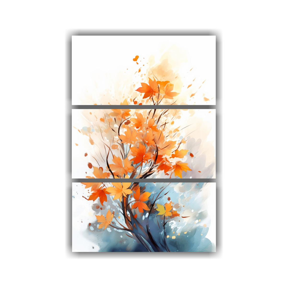SET DE 3 LIENZOS DE TELA CON FORMA DE AMBIENTE 50X75 CM - 1