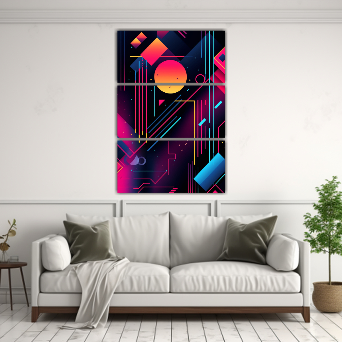 CUADRO DECORATIVO GEOMÉTRICO Y FUTURISTA PARA 60X90 CM - 2