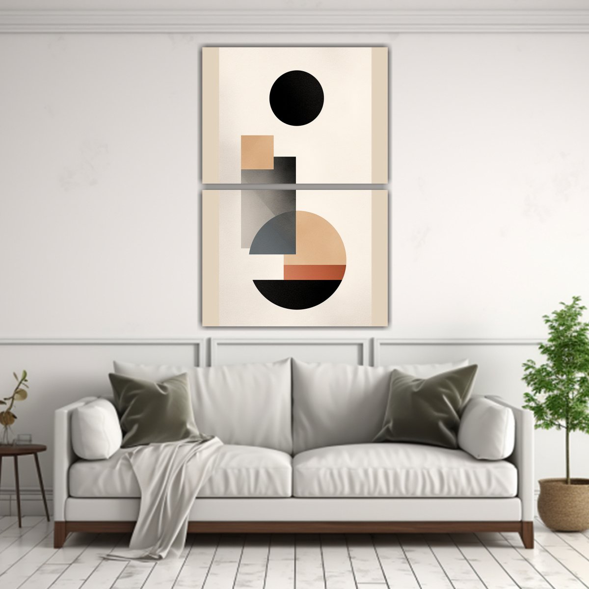 ARTE DE PARED DIBUJO MINIMALISTA ABSTRACTO 60X80 CM - 2
