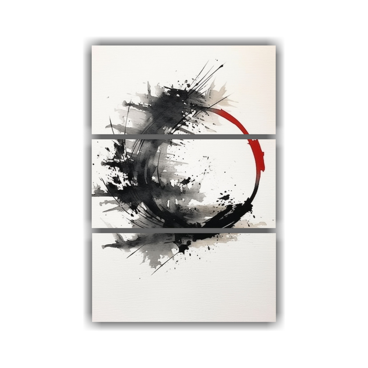 CONJUNTO DE 3 CUADROS ACUARELA ESTÉTICO ESTILO 80X120 CM - 1