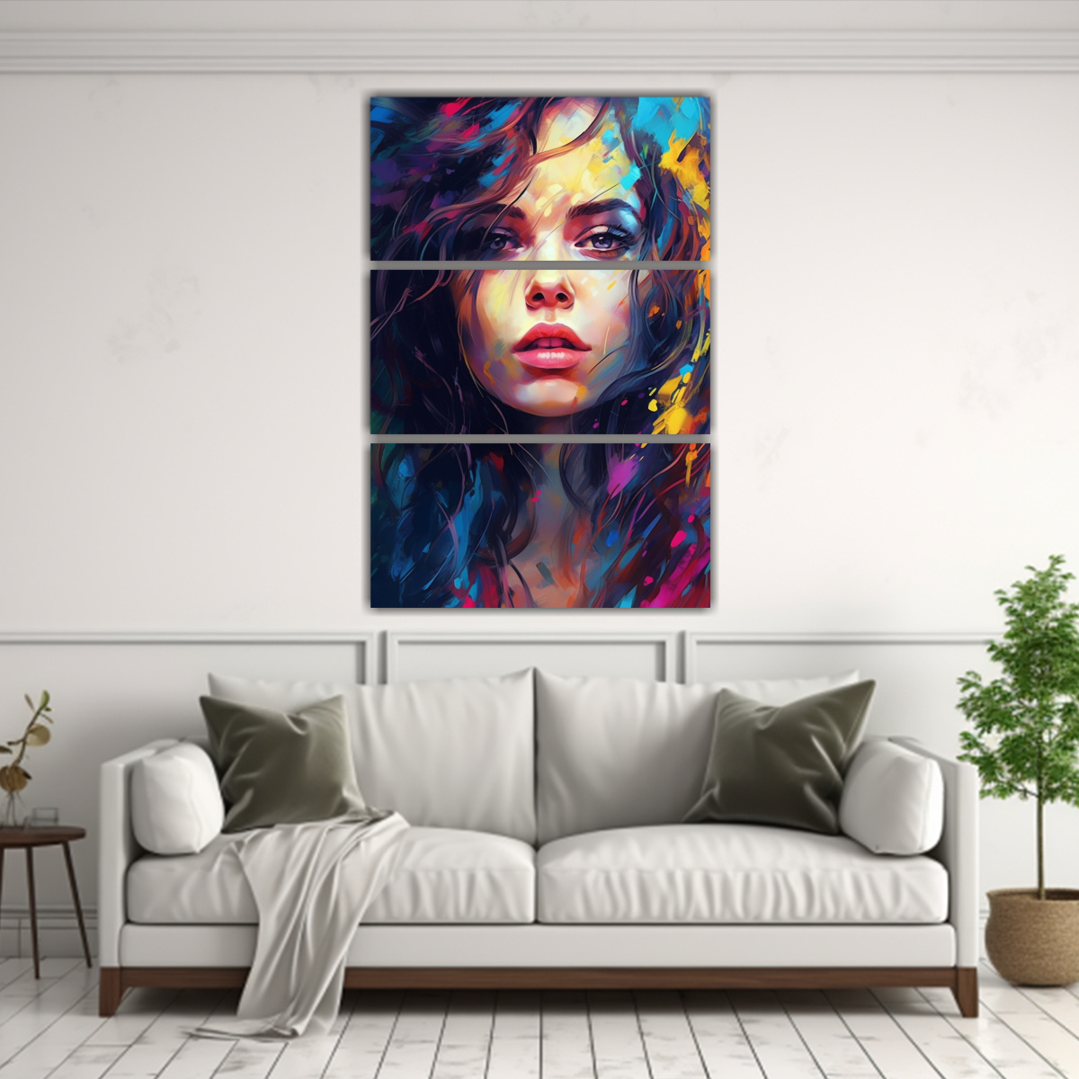 CUADROS TEMA MINIMALISMO DE UNA JOVEN HERMOSA EN 60X90 CM - 2