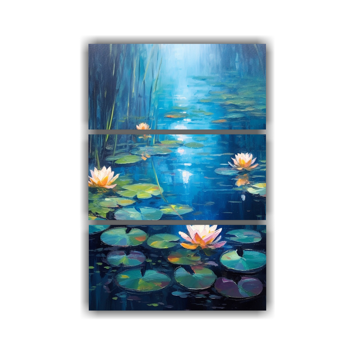 SET 3 CUADROS PARED COLORES EXCLUSIVO PINTURA 40X60 CM - 1