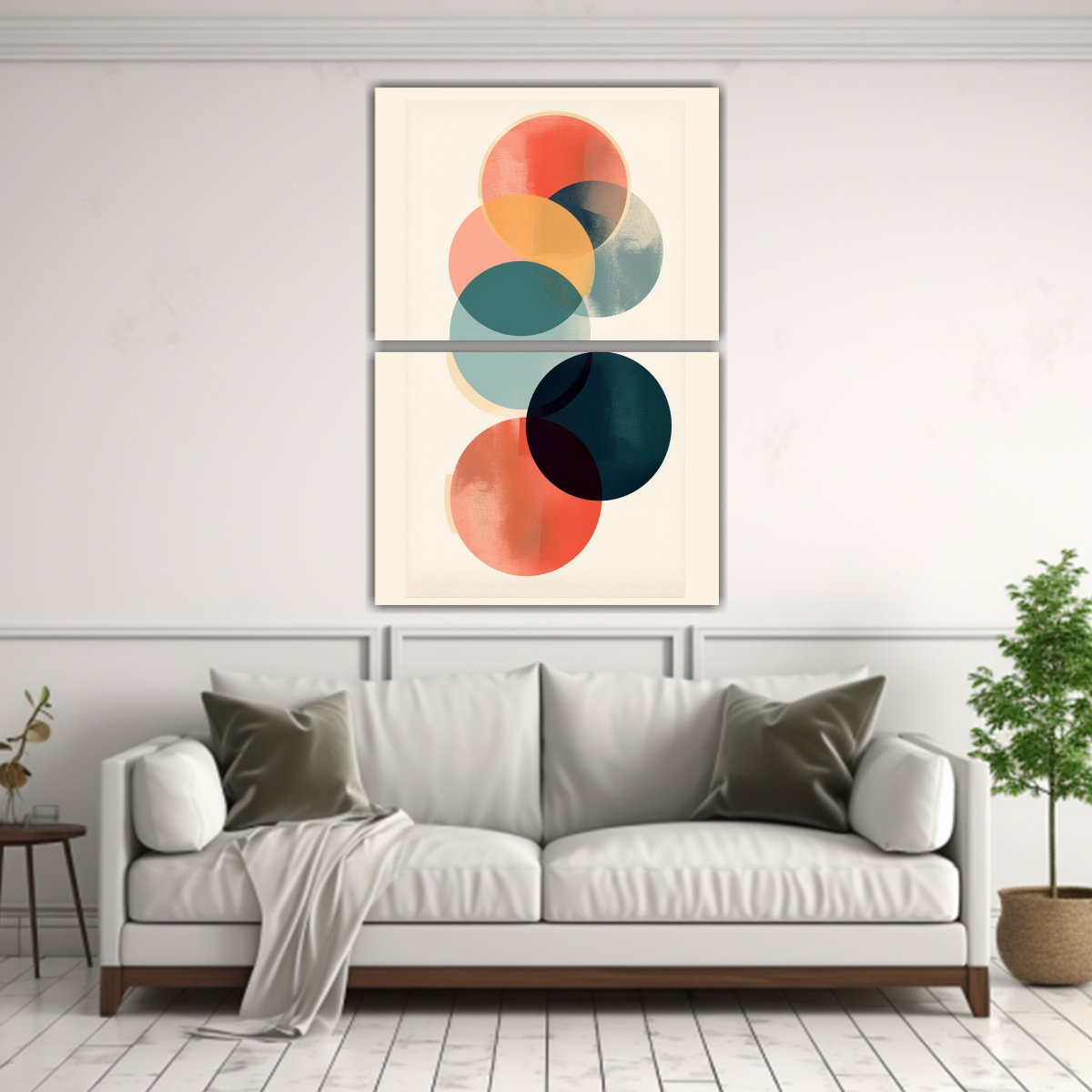 ARTES DE PARED CON TRÍO DE CÍRCULOS EN VARIOS 50X80 CM - 2