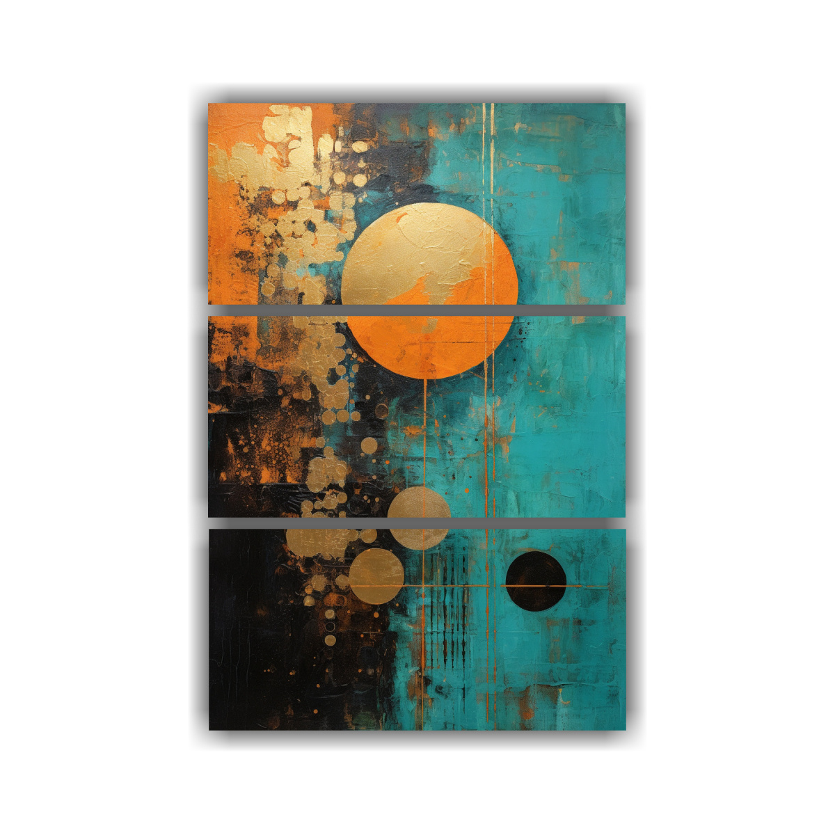 CUADROS HERMOSO CLÁSICO CON PINTURA ABSTRACTA 80X120 CM - 1