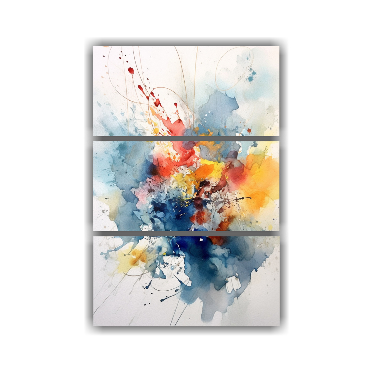 PINTURAS DECORATIVAS MODERNAS CON SALPICADURAS DE 140X210 CM - 1