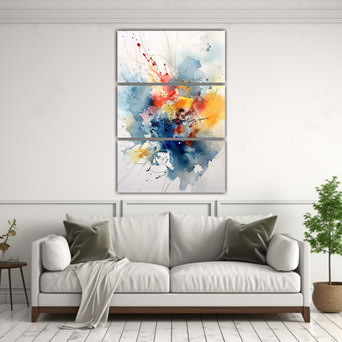 PINTURAS DECORATIVAS MODERNAS CON SALPICADURAS DE 140X210 CM - 2