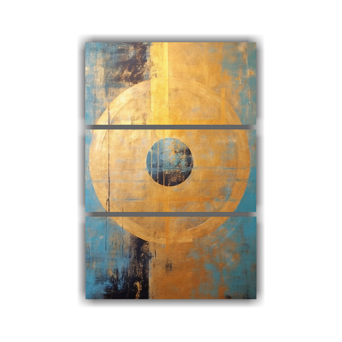 PINTURA AL ÓLEO CÍRCULO DE TIEMPO Y ESPACIO 80X120 CM - 1
