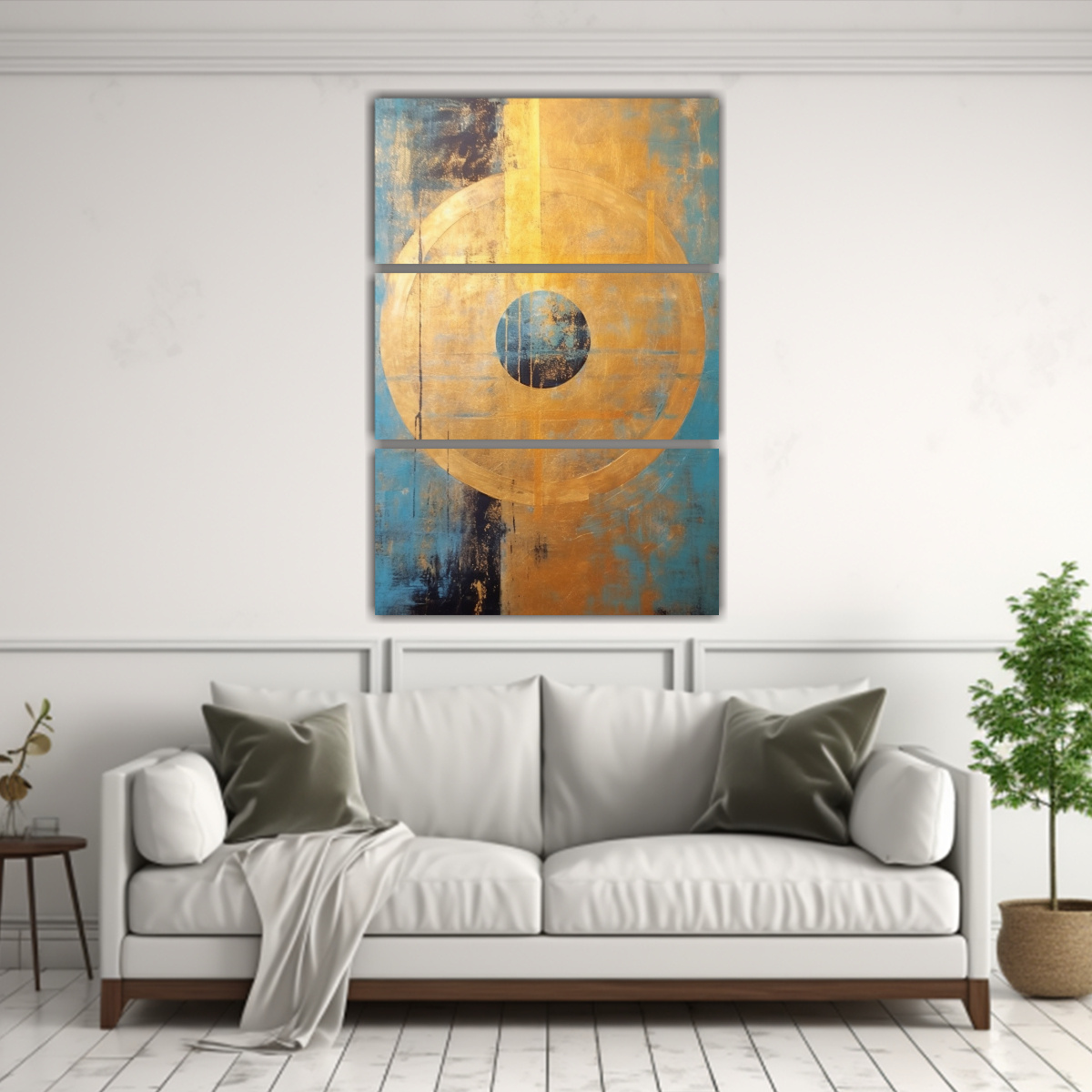PINTURA AL ÓLEO CÍRCULO DE TIEMPO Y ESPACIO 80X120 CM - 2