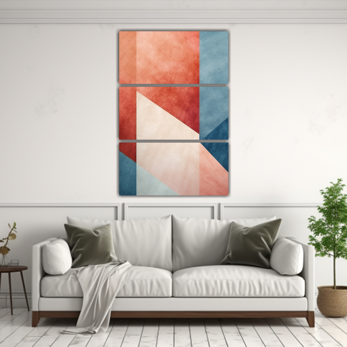 SET 3 ARTES IMPRESO ABSTRACTO MINIMALISTA 80X120 CM - 2