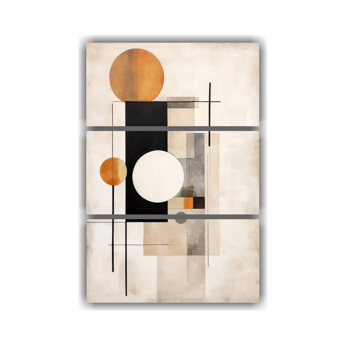 CONJUNTO 3 LIENZOS MINIMALISTAS ABSTRACTOS CON 40X60 CM - 1