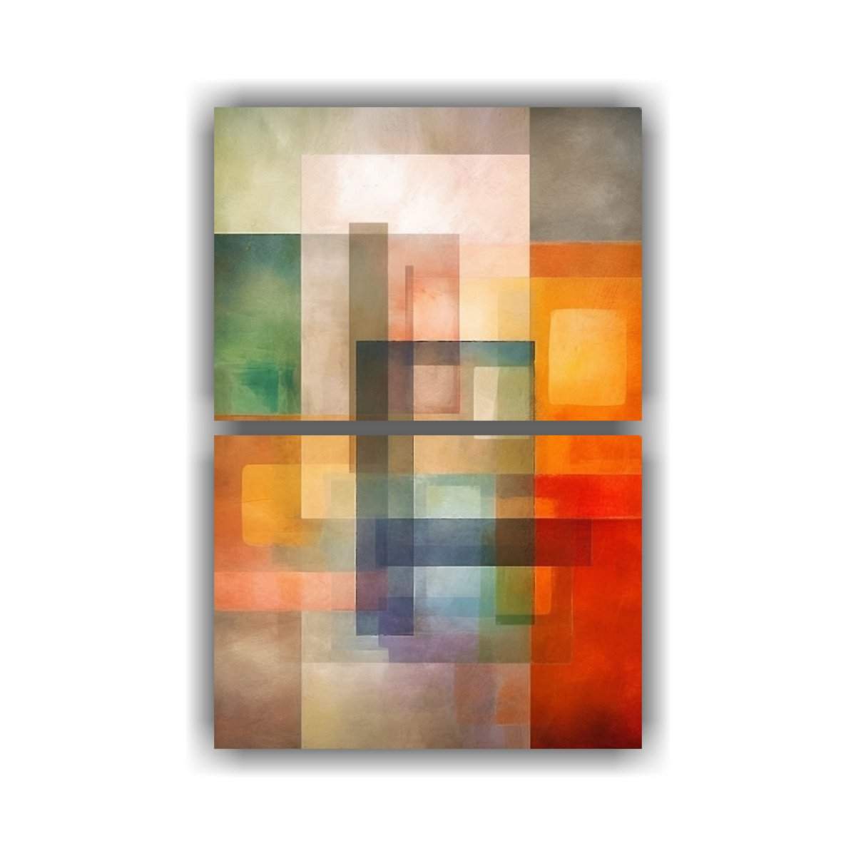 CUADROS ABSTRACTOS DE CUADRO DE DOS CUADROS 60X80 CM - 1
